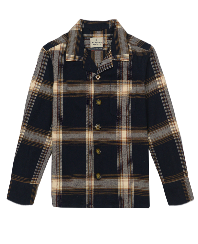 boy flannel R22W809 NAVY-1