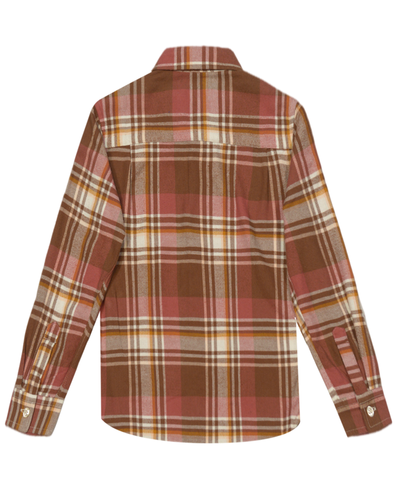 boy flannel R22W816 BARN RED-1