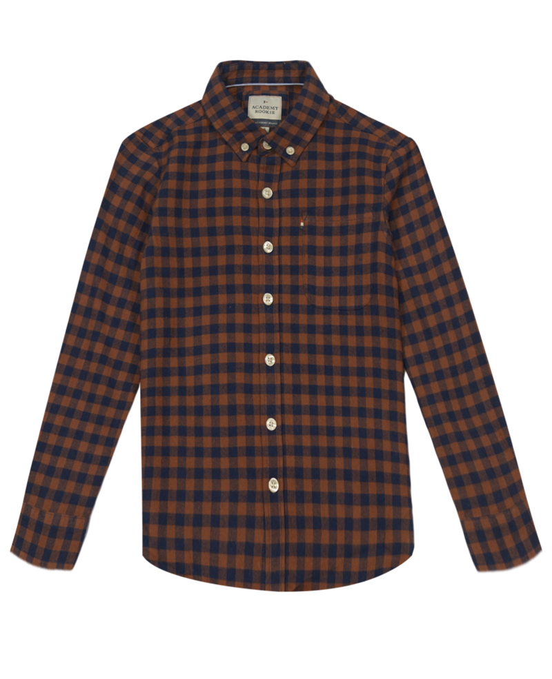  boy flannel R22W818 BARN RED -1