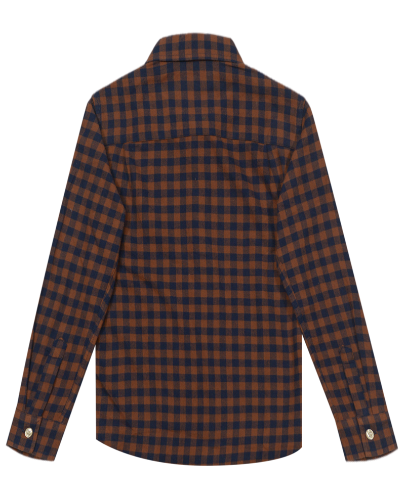  boy flannel R22W818 BARN RED -1