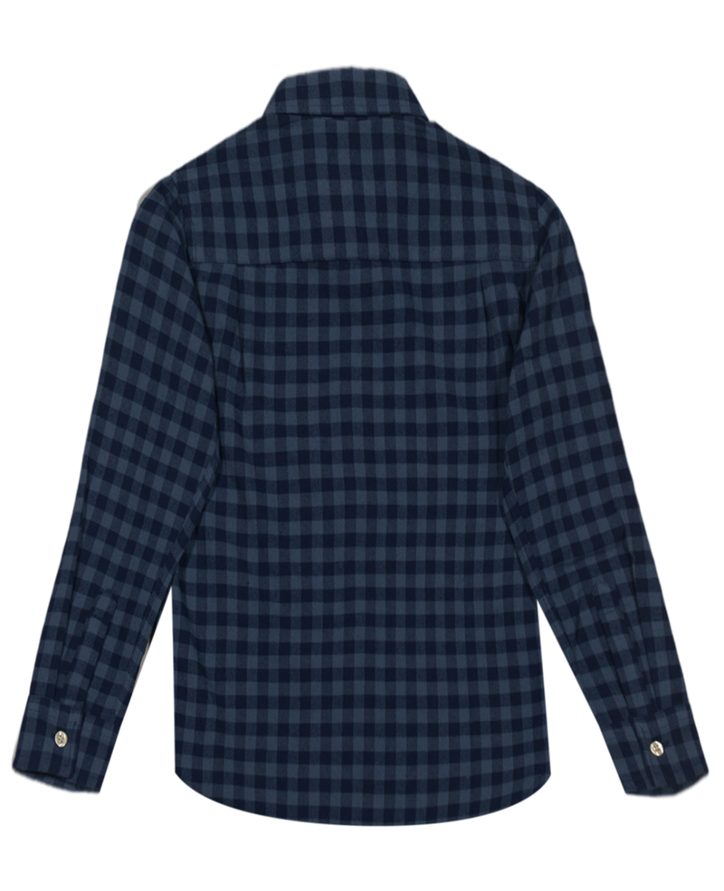 boy flannel R22W818 NAVY-1