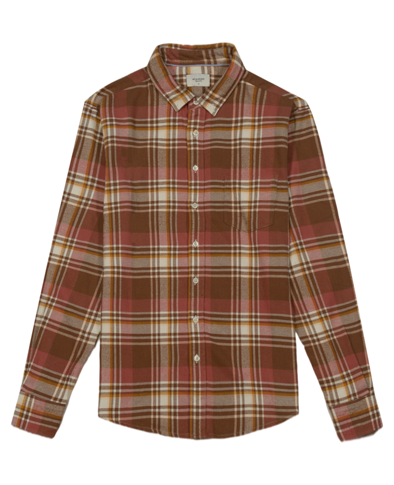 flannel 22W816 BARN RED-1