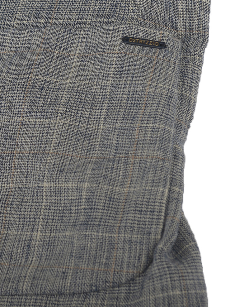 111340 mens blazer check on linen