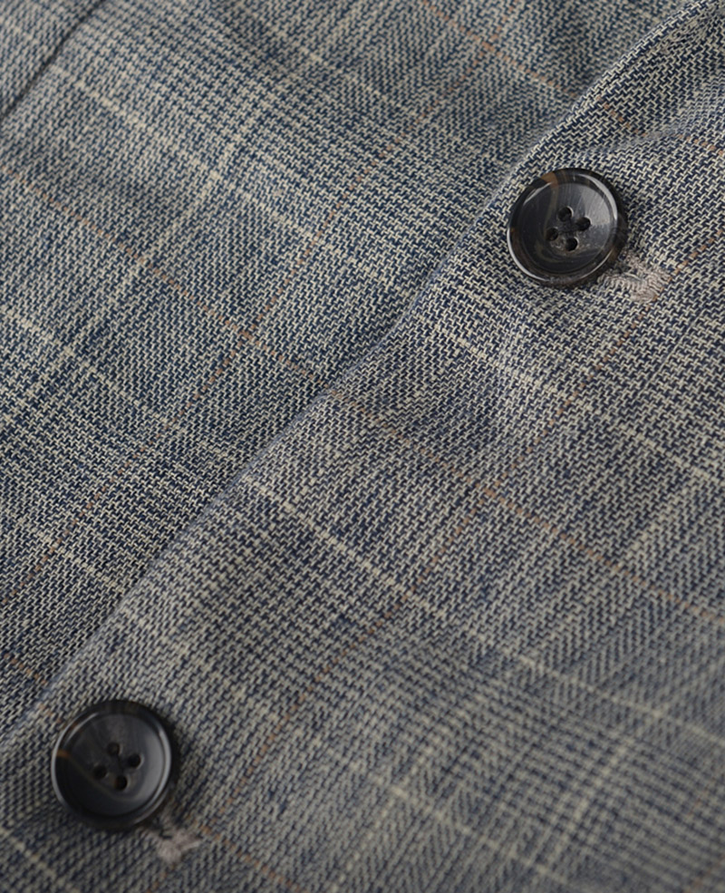 111340 mens blazer check on linen