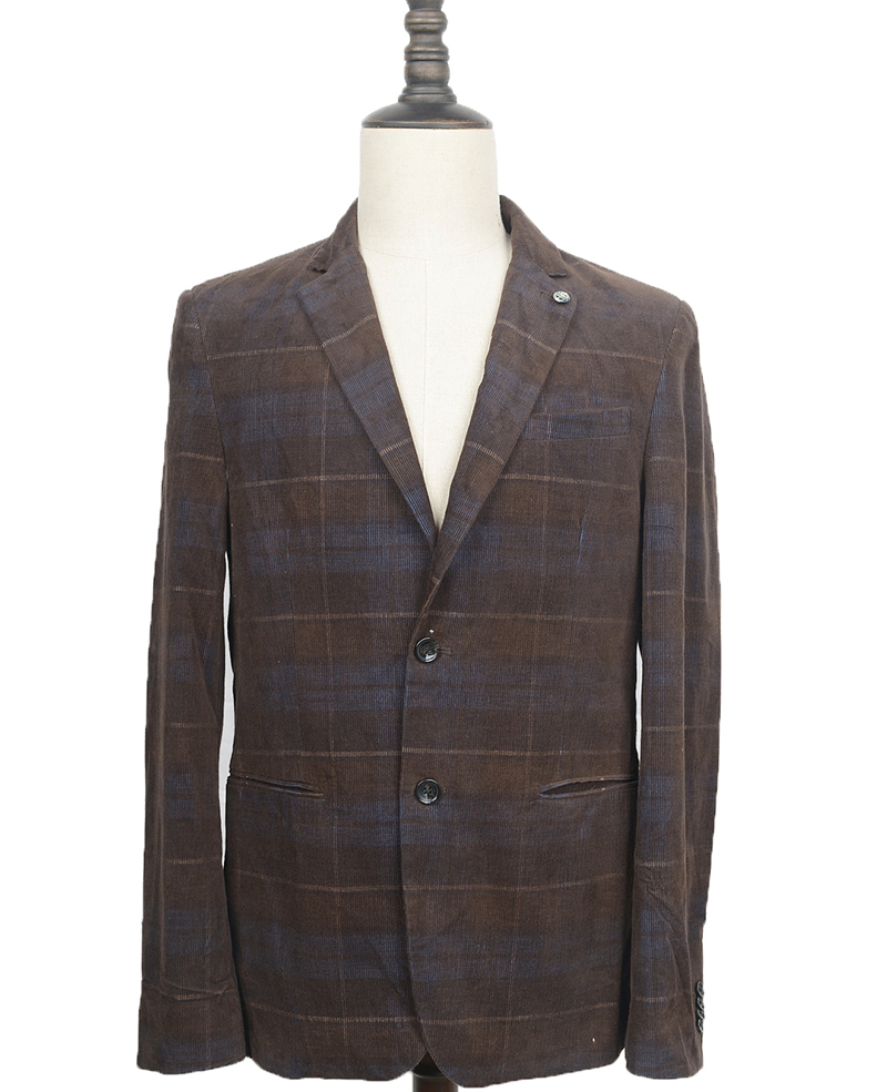 Mens blazer corduroy plaid