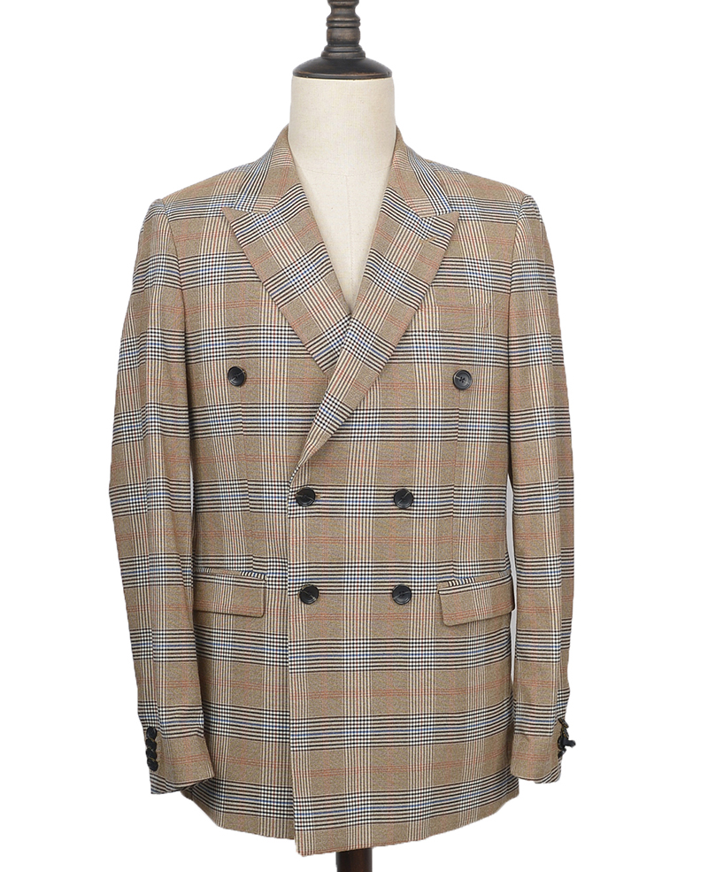 Mens blazer double breasted plaid 158323A