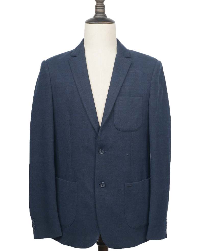 Mens blazer knit herringbone 111220 dk navy