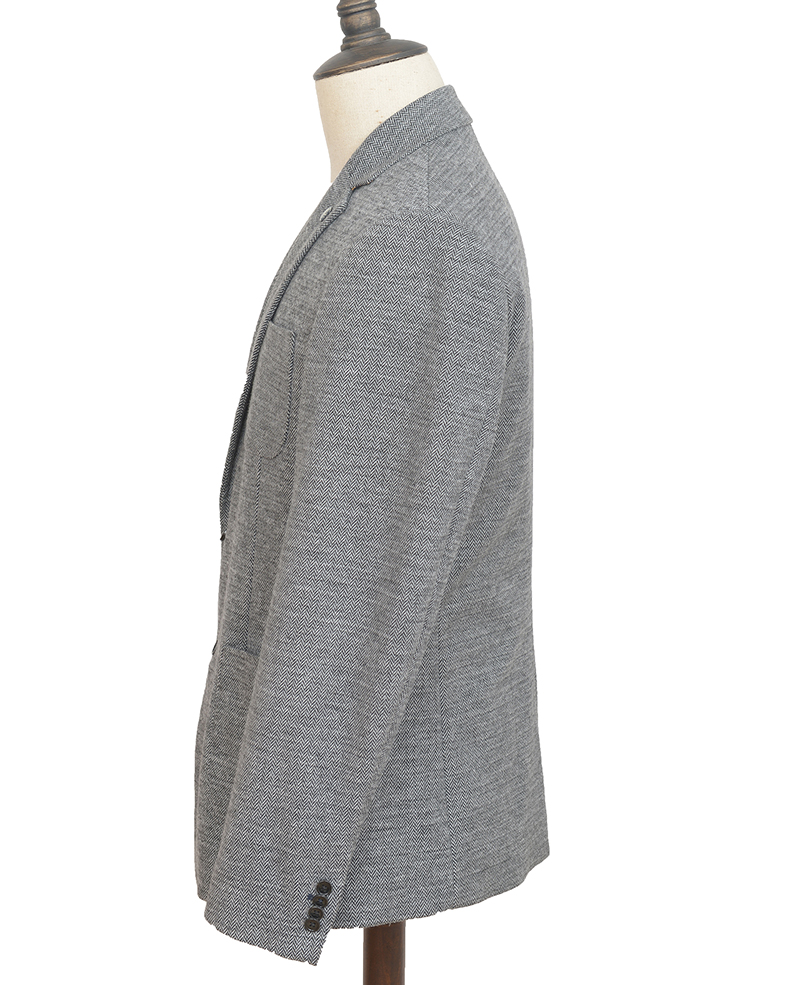 Mens blazer knit herringbone 111220 GREY MEL