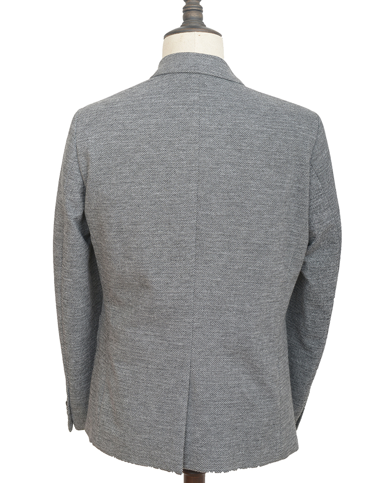 Mens blazer knit herringbone 111220 GREY MEL