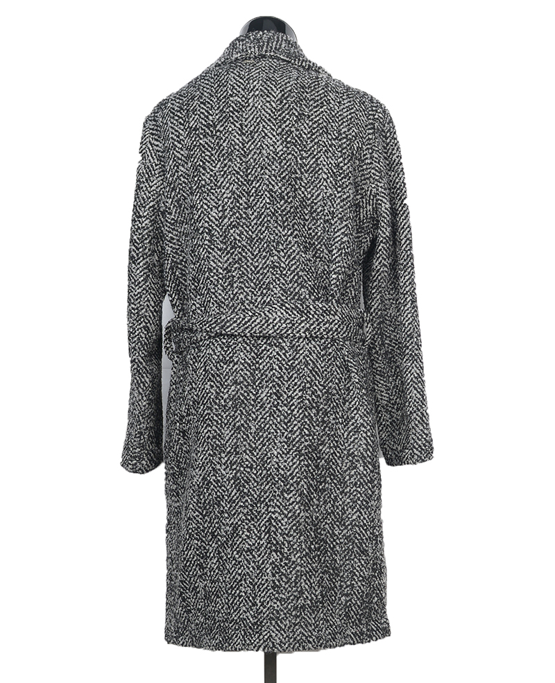 Women wool coat 632W herringbone