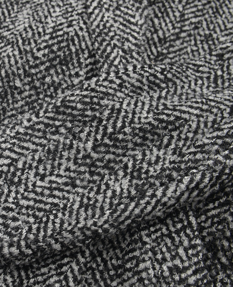 Women wool coat 632W herringbone