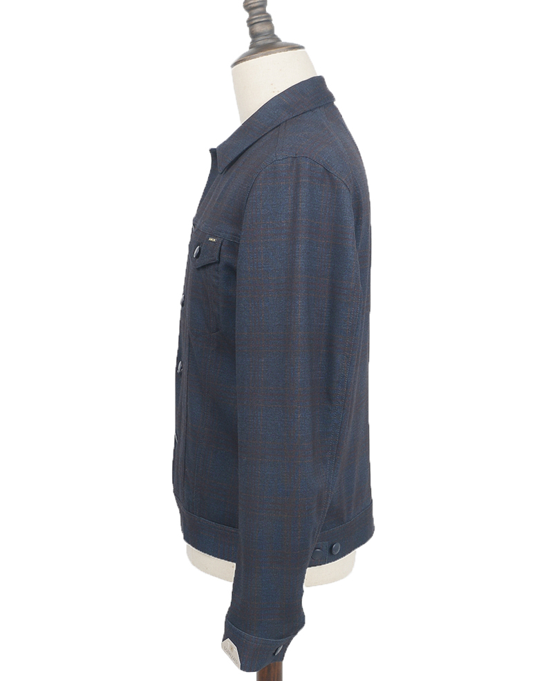 111324 jeans jacket scottish check