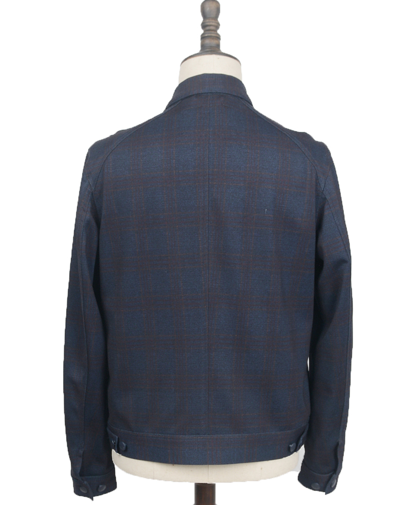 111324 jeans jacket scottish check