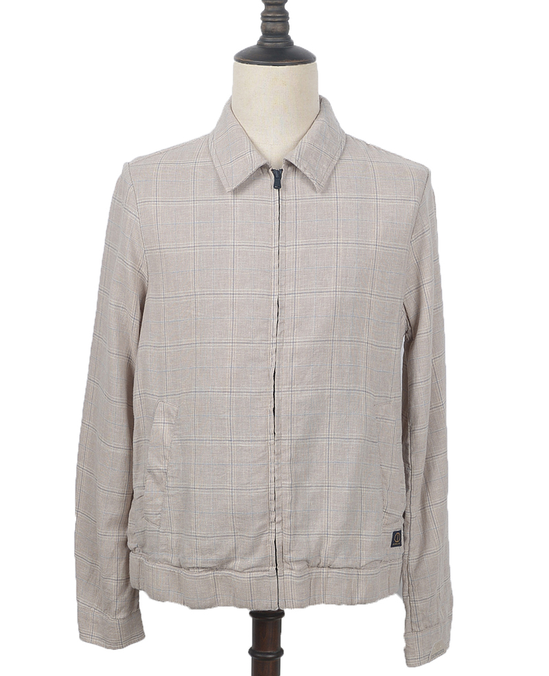 150010 MENS JACKET LINEN CHECK