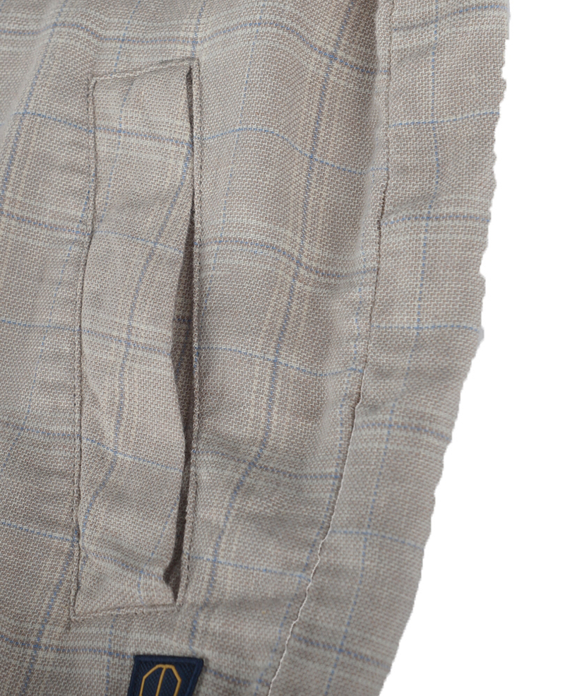 150010 MENS JACKET LINEN CHECK