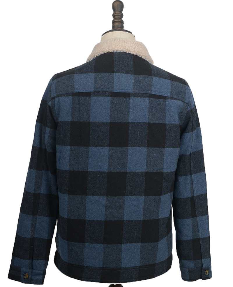 AC3W219 MENS JACKET NAVY PLAID