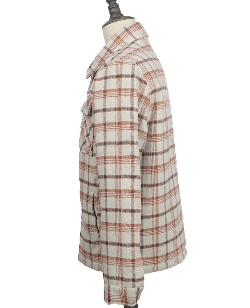 AC3W220 MENS JACKET OFFWHITE WOOL PLAID