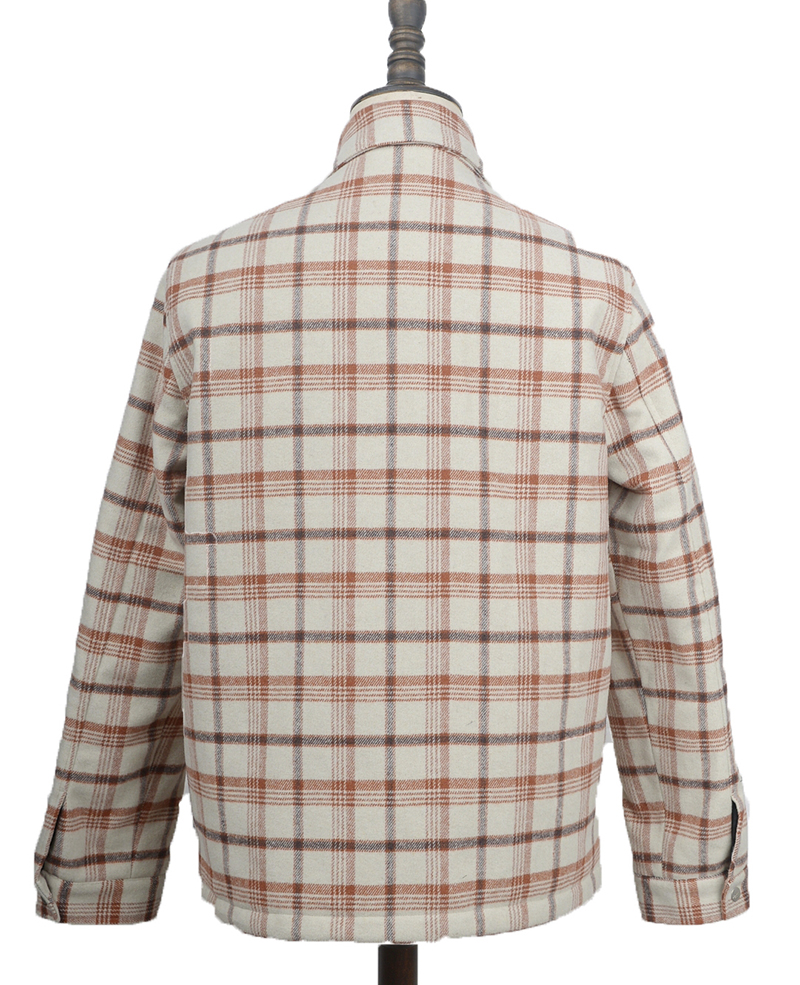 AC3W220 MENS JACKET OFFWHITE WOOL PLAID