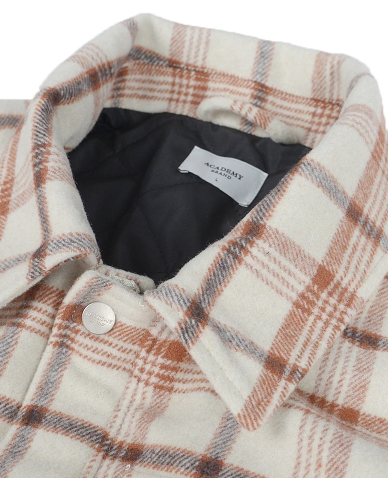 AC3W220 MENS JACKET OFFWHITE WOOL PLAID