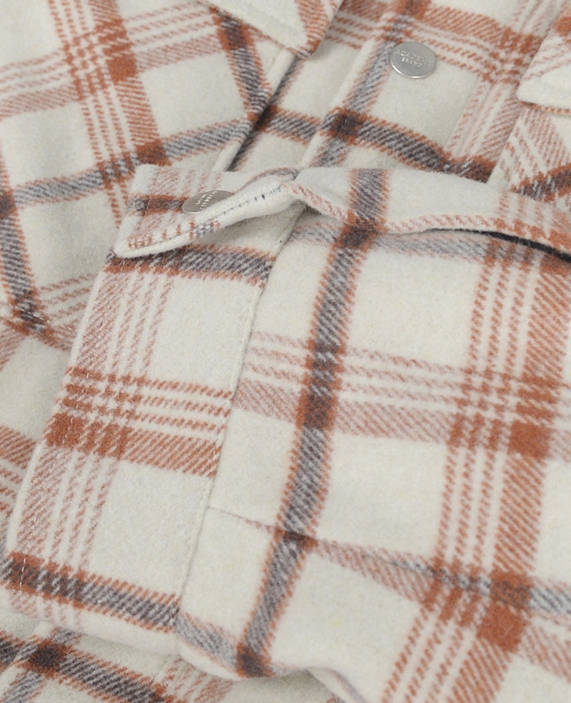 AC3W220 MENS JACKET OFFWHITE WOOL PLAID