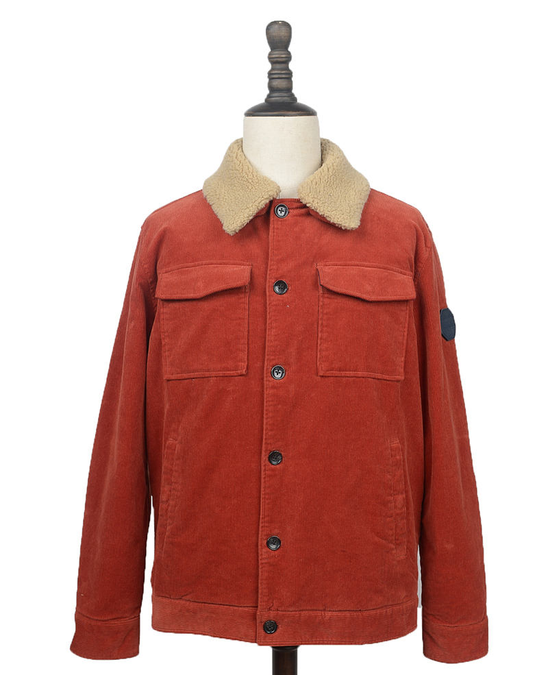 Men jacket corduroy with sherpa collar