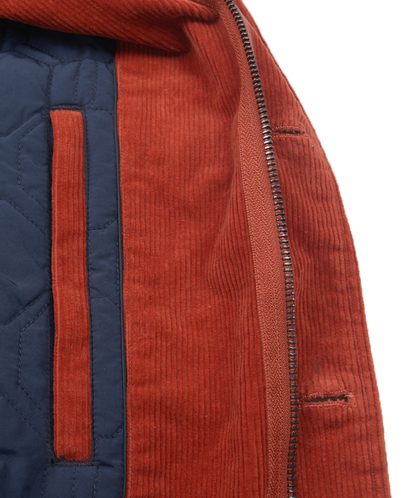 Men jacket corduroy with sherpa collar