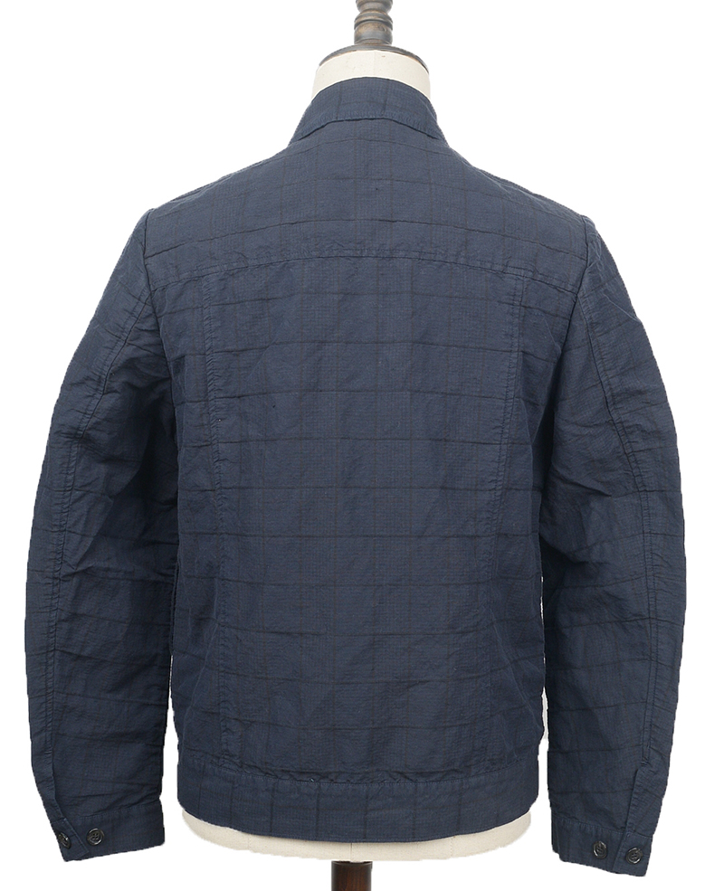 Mens jacket linen dobby check