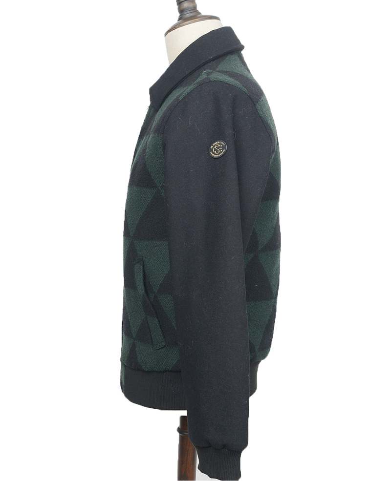 Mens jacket woolen 139192 green