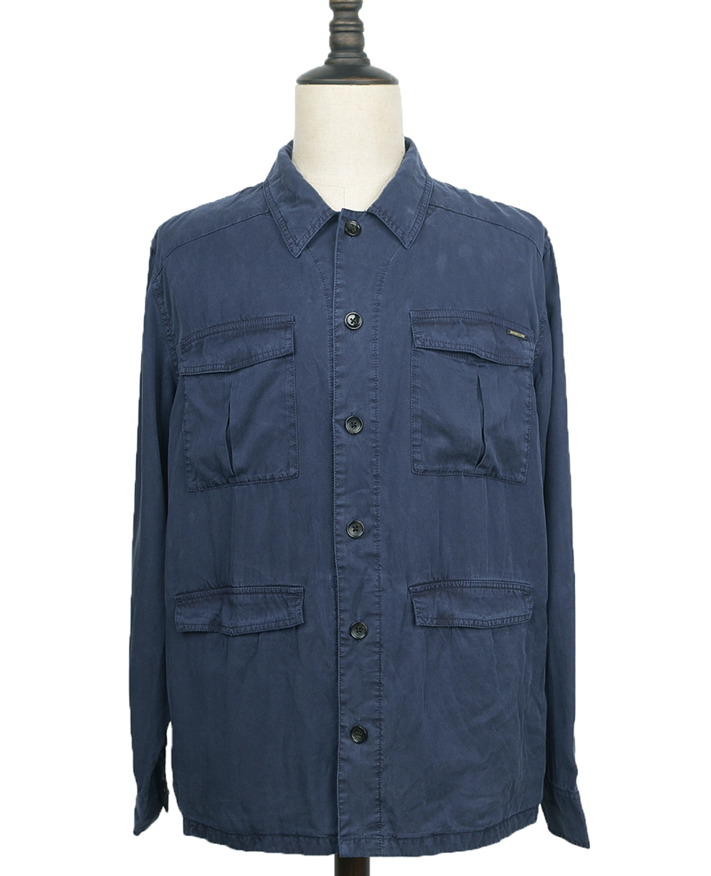 Mens overshirt lenzing tencel garment dyed