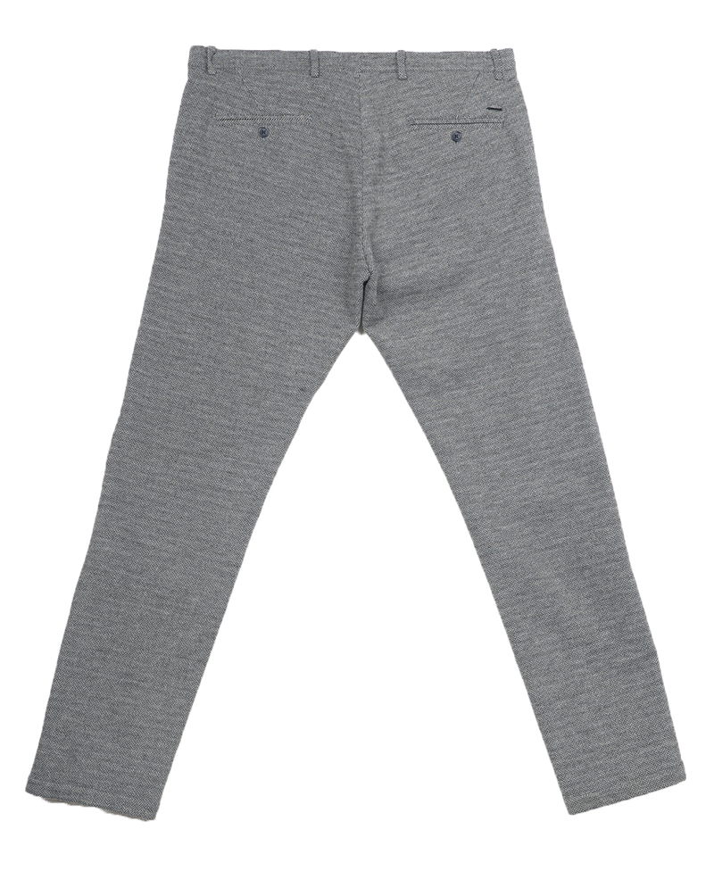 Mens pants burshed knit herringbone melange