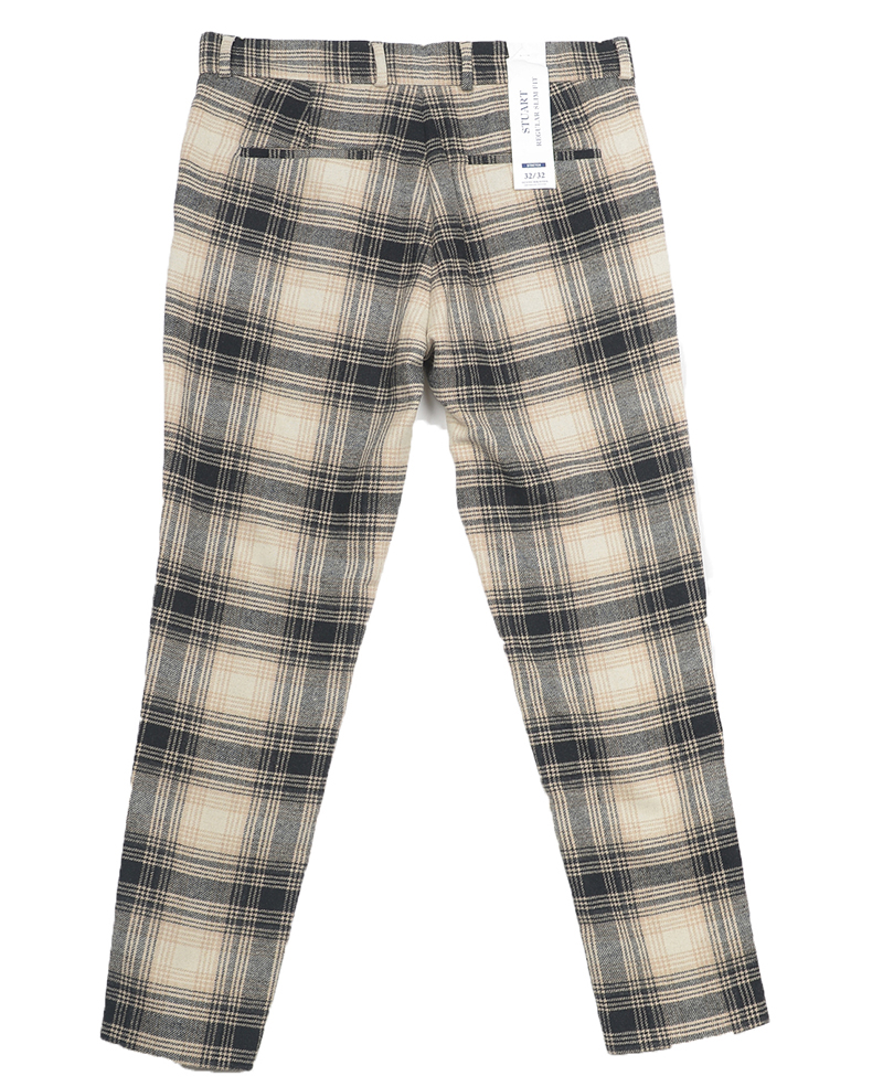 Mens pants plaid woolen 158366B