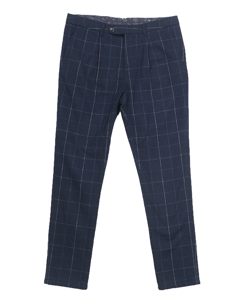 Mens pants wool plaid 101710C