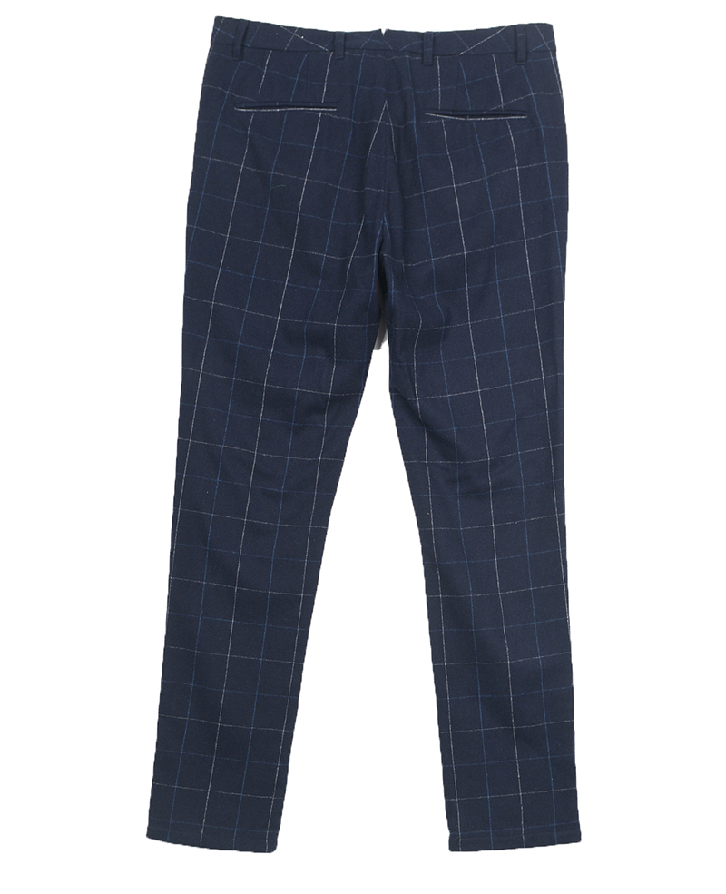 Mens pants wool plaid 101710C