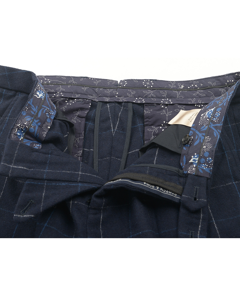 Mens pants wool plaid 101710C