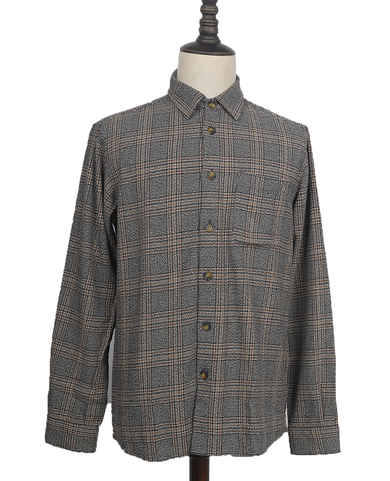 AC2W0483 mens shirts heavy flannel plaid