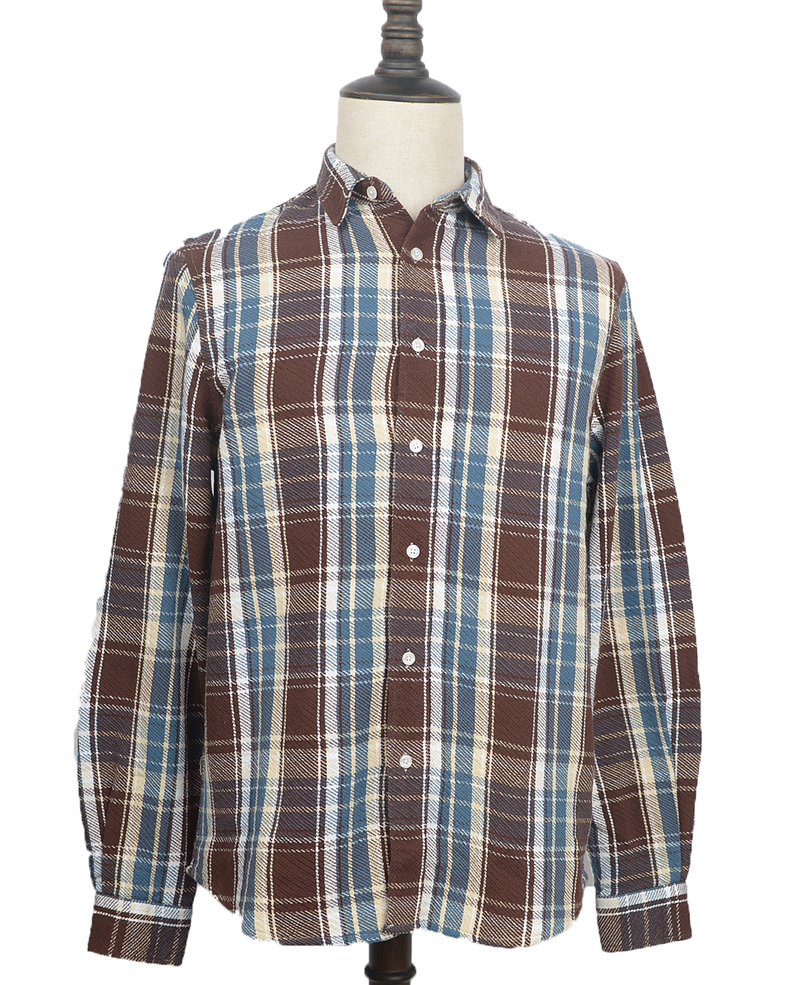 AC3W822 MENS SHIRTS CHOCOLATE PLAID