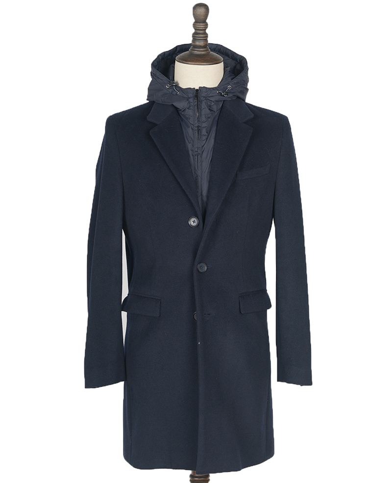 118962 (M8J044)wool coat with body warmer
