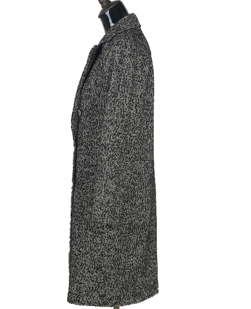 163613 Ladies coat herringbone boucle