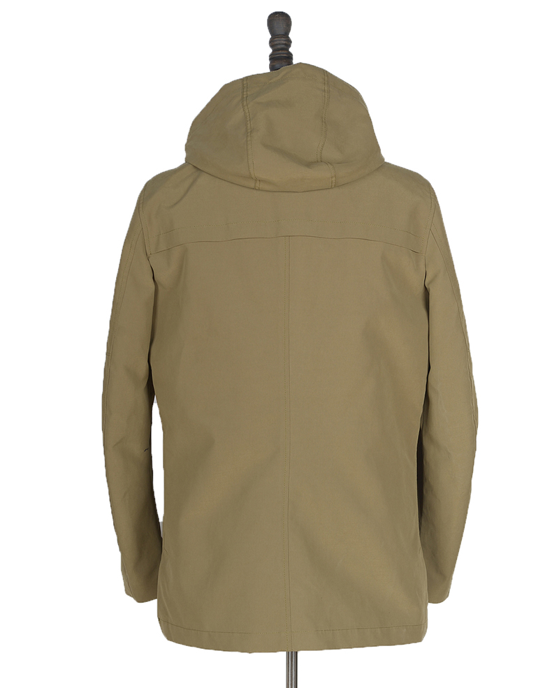 M8J003(DH) Trench coat bonded with detachable hood olive