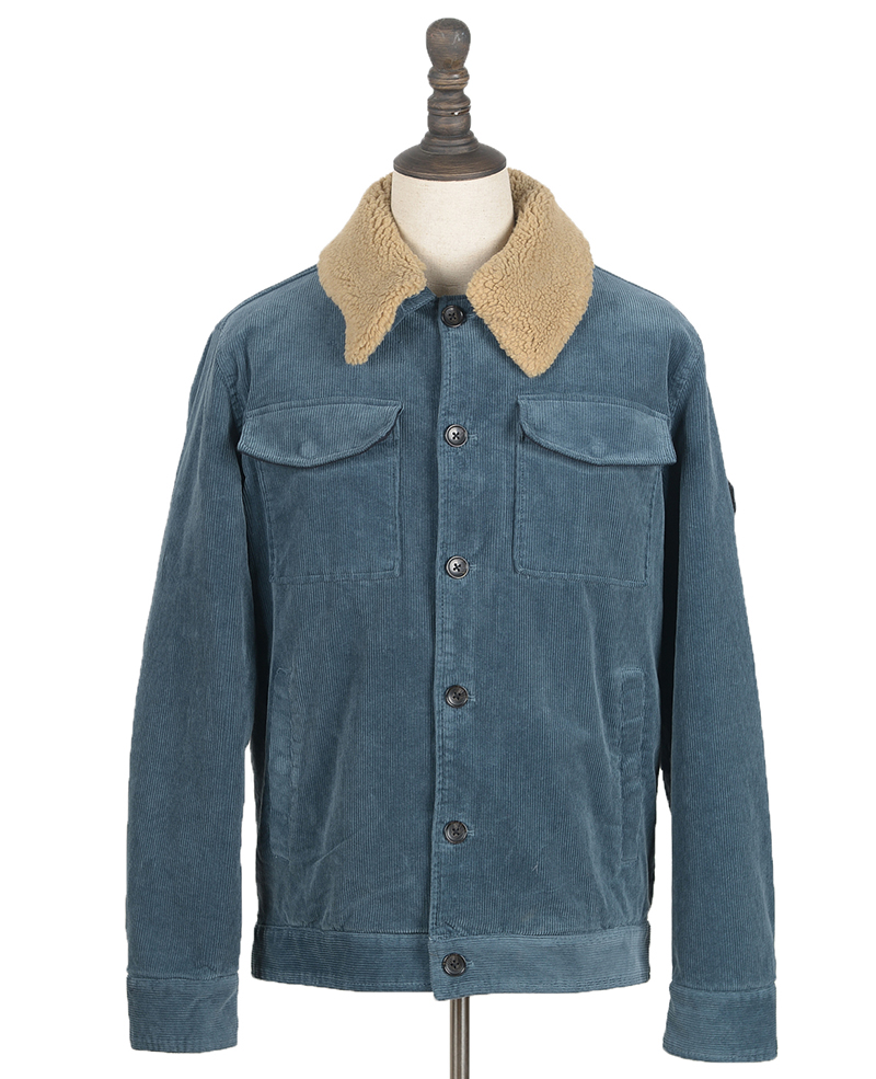 101404 WASHED CORDUROY JACKET Onion Blue