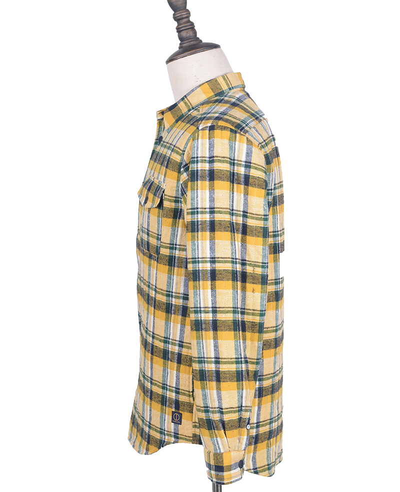 303626 OVERSHIRT PADDED SLBU CHECK GOLD