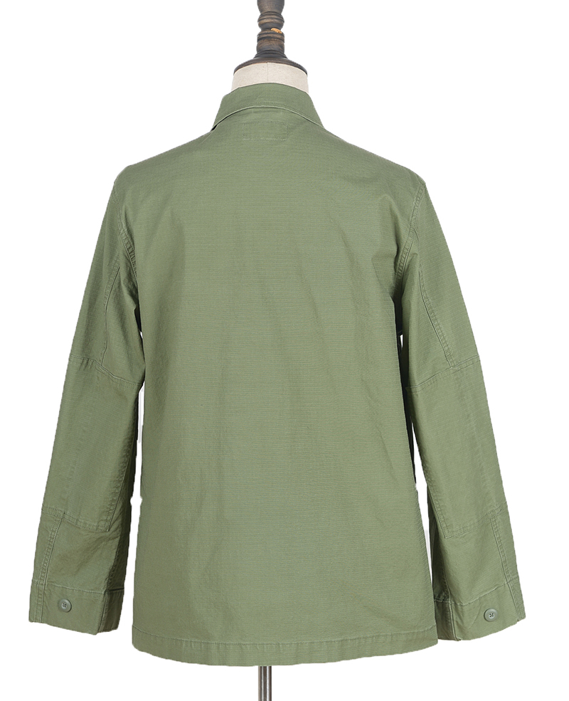 DMP205805 Mens washed ripstop overshirt clover